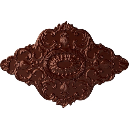 Ekena Millwork Ashford Ceiling Medallion, Hand-Painted Antique Copper, 42 3/4"W x 28 7/8"H x 1"P CM42X28ASACS
